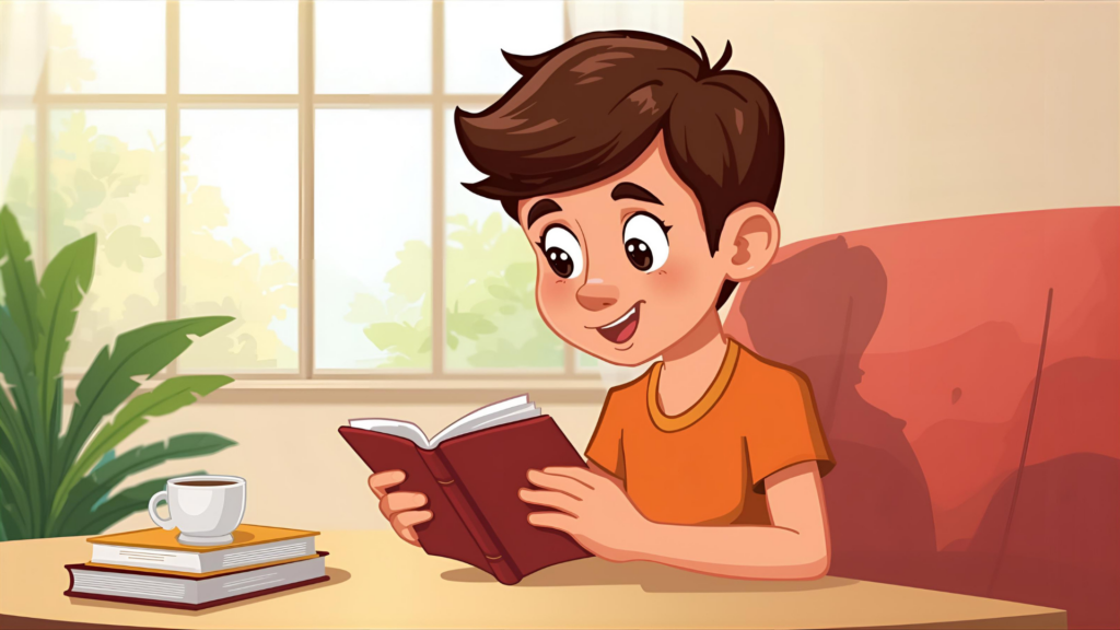 This image illustrates how to encourage your kid to read during holidays