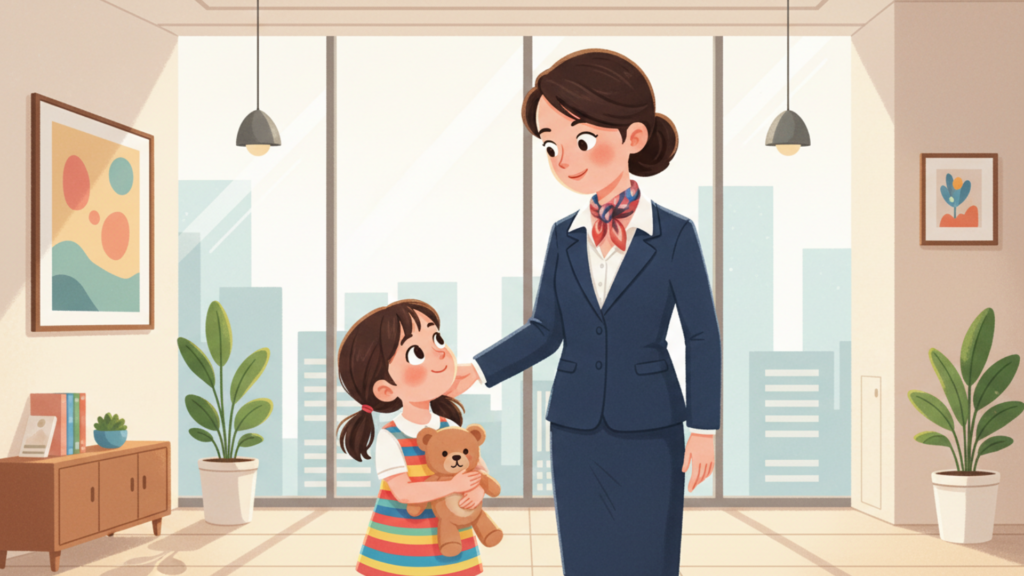 Children learn from mother as a leader