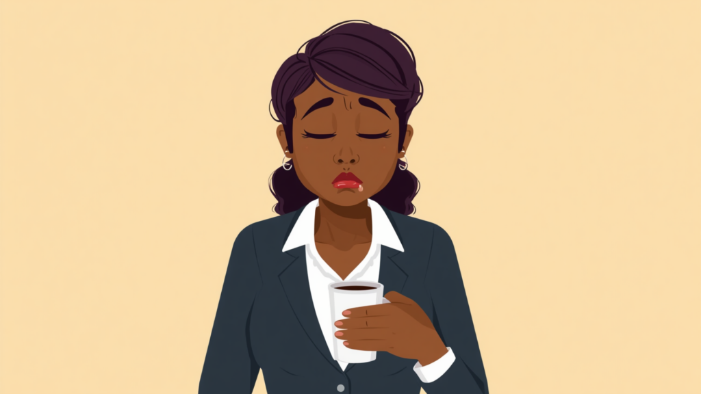 This image shows working mom burn out signs