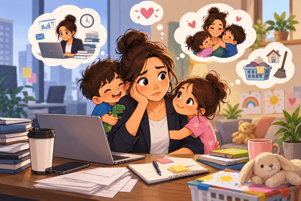 A working parent handling guilt